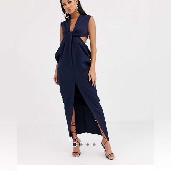 ASOS DESIGN Twist & Drape Maxidress - Picture 1 of 5